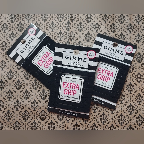 LOT of 24! Black Gimme EXTRA GRIP Infinity Bands NO DENTS, BREAKS, OR SNAGS New! - Picture 3 of 3